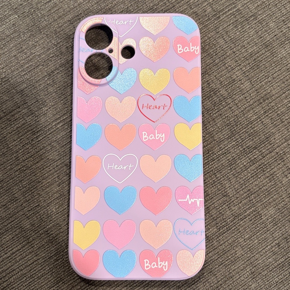 Purple Hearts Silicone IPhone 17 Case - NEW!!  apple phone cases accessories